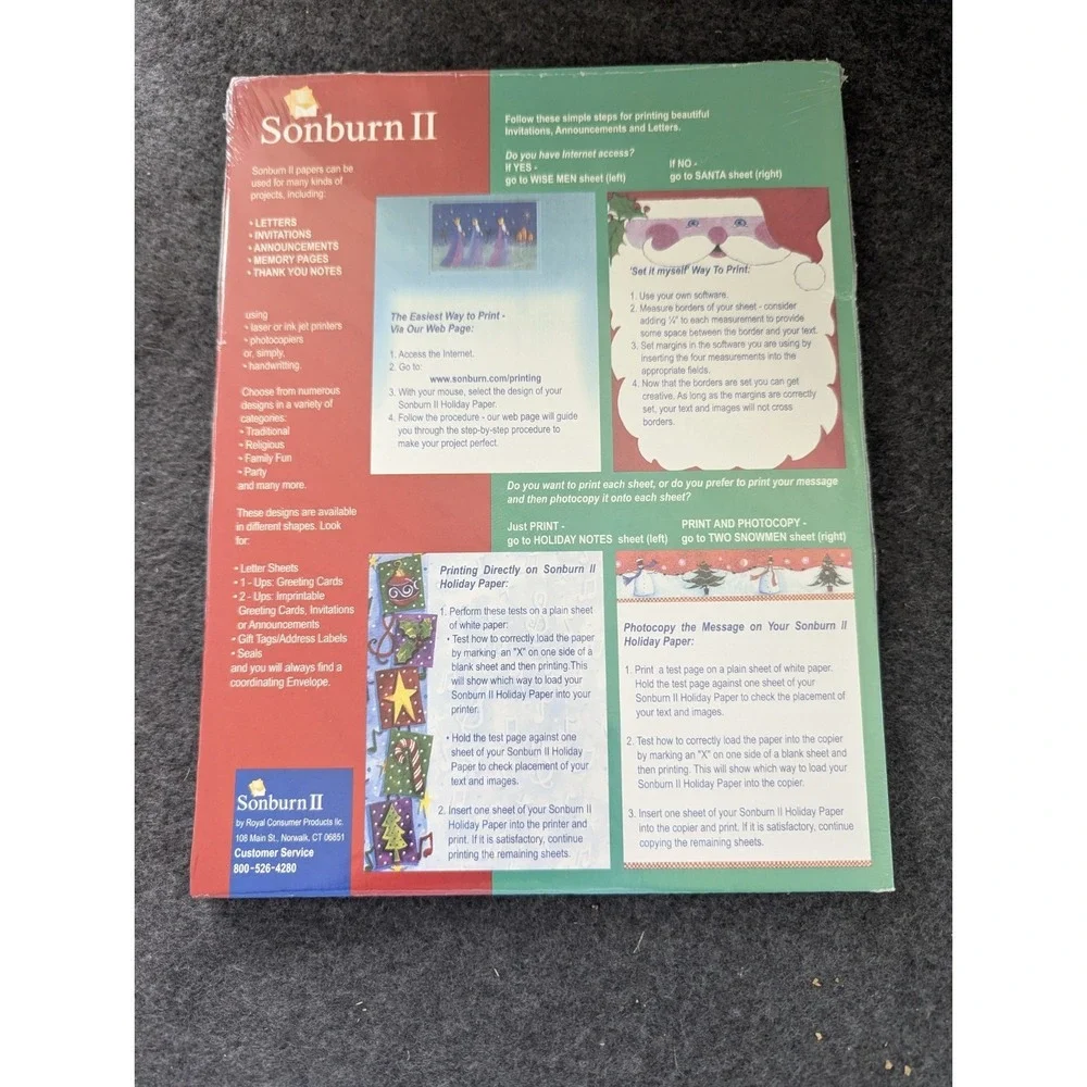 Sonburn‎ Computer Print Paper 100 Sheets Christmas Tree Ornaments Bourder 8.5x11